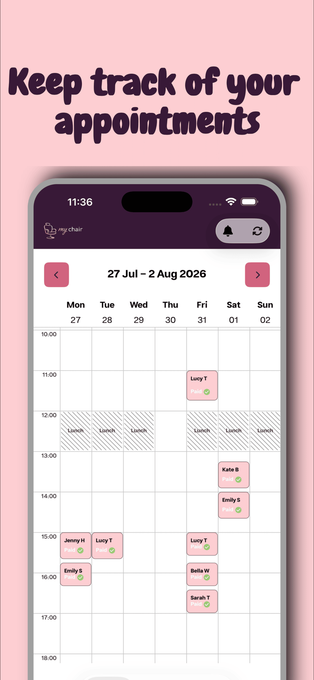 MyChair App Screenshot 1